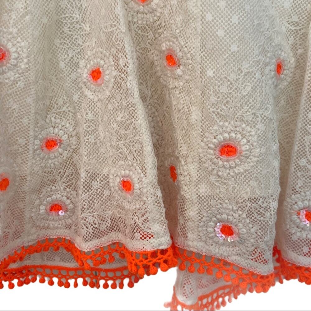 Anthropologie Vanessa Virginia Lace Peasant Top Women's Size 6 Petite - Picture 3 of 10